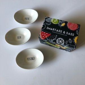 *4 sets for $15*. Smart Ass & Sass-Careful What You Eat Condiment Ramekins